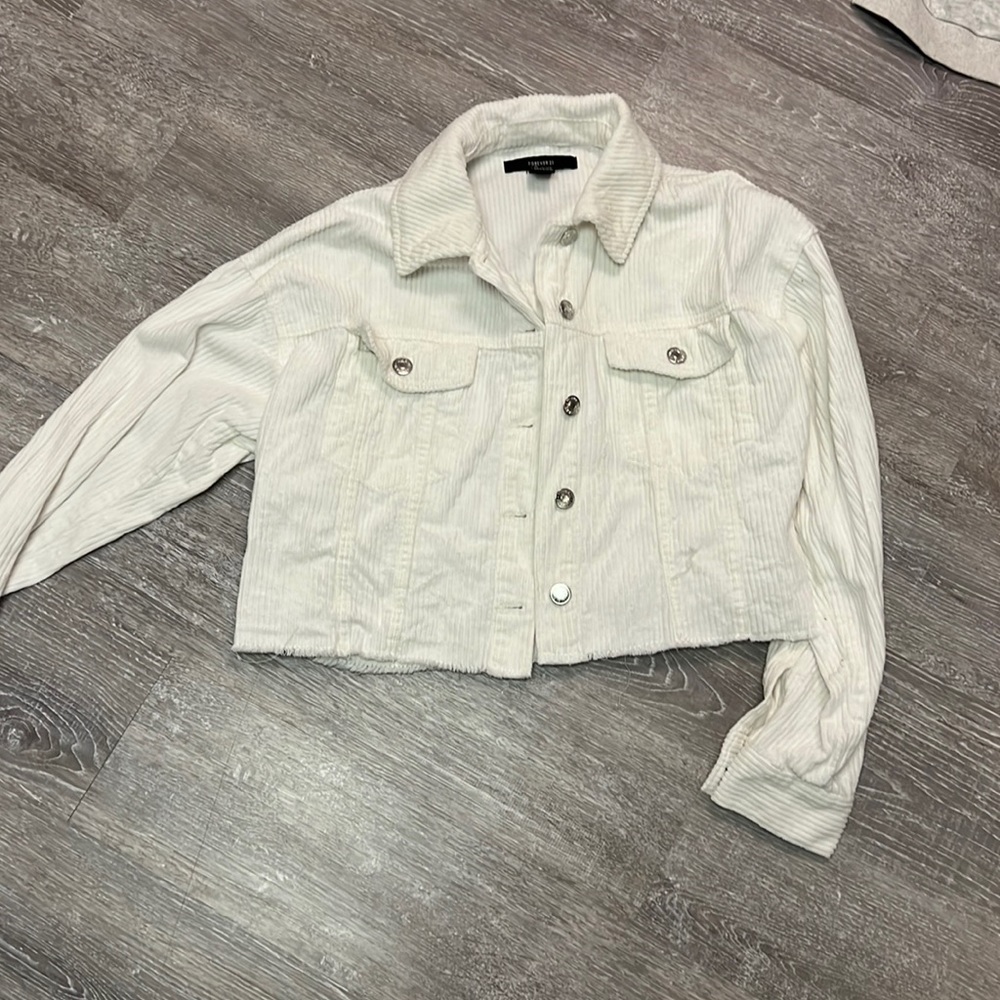 Corduroy jacket forever 21 white